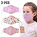 Dust Mask for Kids,Aniwon 3 Pcs PM2.5 Kids Mouth Face Mask with 6 Pcs Activated Carbon Filter Insert,Washable Cute Cotton Mouth Mask with Adjustable Straps (Pink)