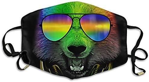 KZ MASKS Unisex Hip Hop Panda Printed Cotton Mouth-Masks Face Mask Polyester Anti-dust Masks
