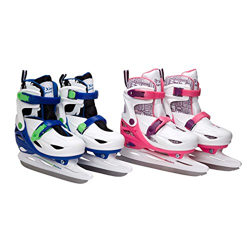 Premium Adjustable Ice Skates for Boys and Girls, Super Comfortable Padding and Reinforced Ankle Support, Fun to Skate, Size Medium (1-4)