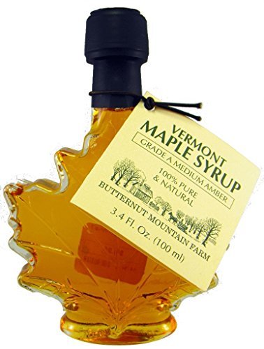Butternut Mountain Medium Amber Leaf 3.4 Oz Bottle Vermont Maple Syrup
