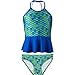Fin Fun, Peplum, Tankini Set, Aussie Green Top, Aussie Green Bottoms, Girl's Medium