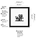 Americanflat 8x8 Picture Frame with Shatter-Resistant Glass - Use as 4x4 Frame with Mat or Display 8x8 Photo Without Mat - Signature Collection - Square Frames for Tabletop and Wall Display - Black