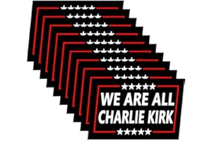 HMAQILU 10 Pack We are All Charlie Kirk I Am Turning Point USA Patriot Pray Justice Assassination Shooting Hero Freedom Merch Stickers Laptop Bumper Decal Window Waterproof Car Stickers