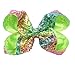 DeD 16 Pieces 8 Inch Large Sequin Hair Bows with Clips Sparly Rainbow Bow Hair Barrettes for Toddlers Kids Children Teens