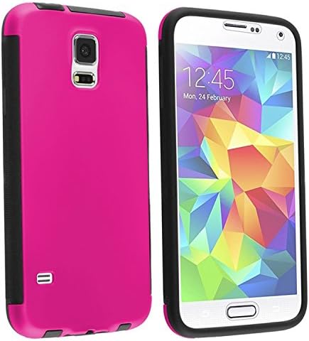 Sleek and Slim ION Cover w/ Front Screen Compatible With Samsung© Galaxy S5, Hot Pink ION