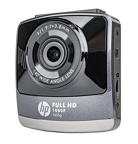 Hp f505g black/grey 1080p wide angle dashboard camera r…