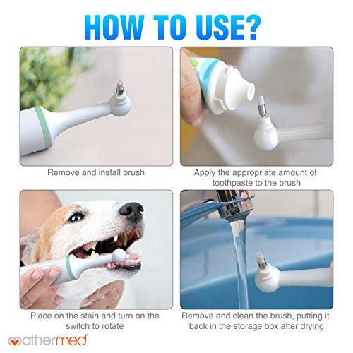mothermed Dog Tooth Brush Electric Professional Teeth Polisher Tartar