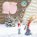 Baby Winter Mittens Kids Waterproof Warm Ski Mittens(4-48M) (pale pink (reverse side: pomegranate pink))
