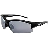 Epoch Eyewear Brodie Motorcycle Sport Riding Sunglasses Black Frame w/Smoke Lens