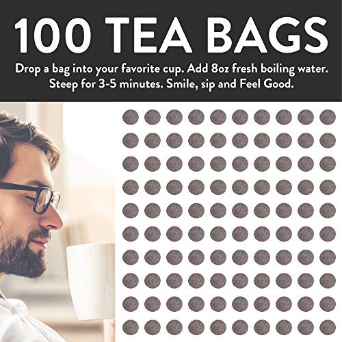 Organic Rooibos Tea Bags 100 Tea Bags EcoConscious Tea Bags in Kraft Bag Raw from South