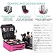 TOPSEFU Portable Travel Makeup Bag Makeup Case Mini Makeup Train Case Pink