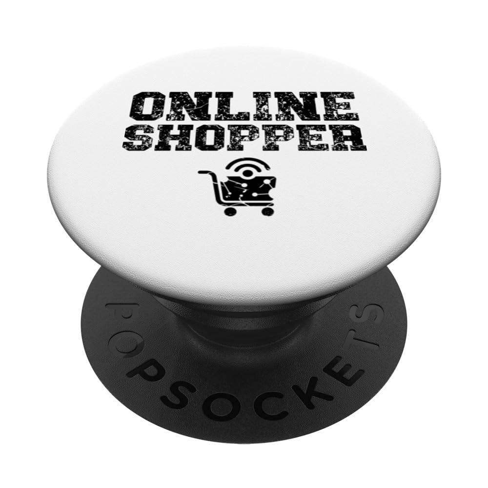 Online Shopping Cart Mall Shopper Shop E-commerce Shopaholic PopSockets Swappable PopGrip