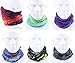 Delicol 6pcs Assorted Seamless Outdoor Sport Bandanna Headwrap Scarf Wrap(9 Color Choices) (style 10)