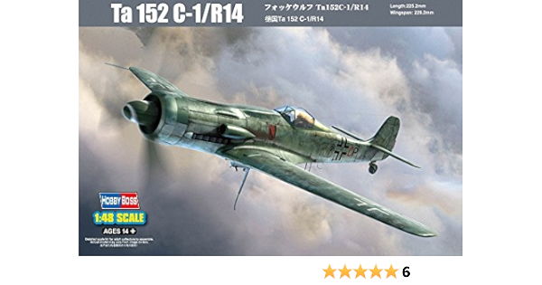 Amazon Com Hobby Boss Ta 152c 1 R14 Fighter Airplane Model Building Kit Toys Games