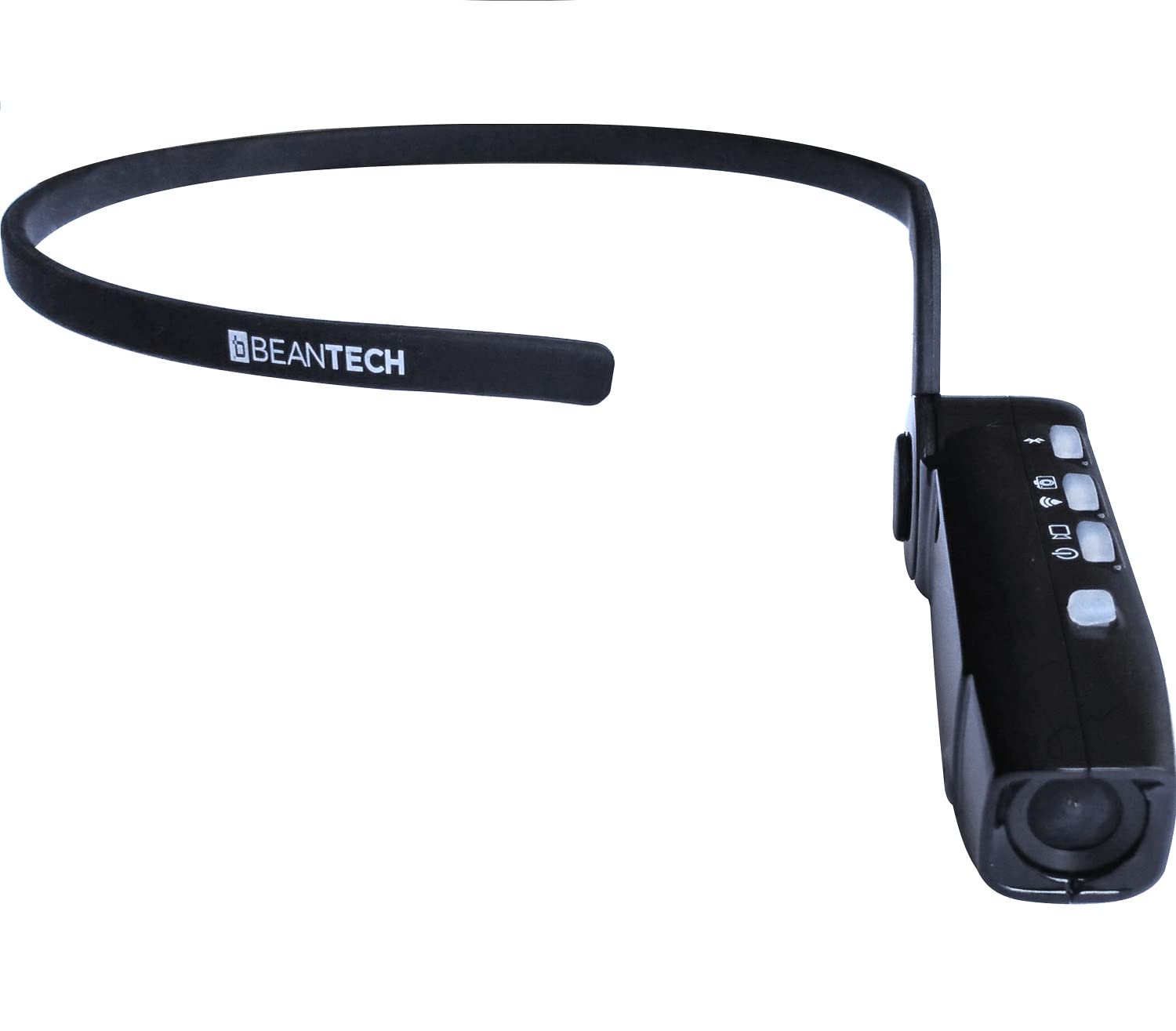 HeadsUp Head Mounted 1080P FHD Wearable Vlog Camera Recorder with APP Control, Hands Free Headband Streaming Camera for Live Display, Hands-Off Music and Phone Calls - Black