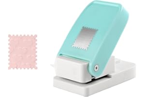 Paper Stamps and Punches | Rectangular/Square Stamp Puncher | Postage Stamp Punch | Lever Action Craft Stamps Cutter Hole Pun