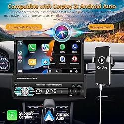 Podofo Single Din Apple Carplay Car Stereo with