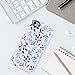 iPhone 7 Case, iPhone 8 Case, Floral Series Best Protective Cute Women Girls Clear Slim Shockproof Glossy Soft Silicone Rubber TPU Cover Phone Case For Apple iPhone 7/iPhone 8, Blue Flower