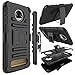 Motorola Moto Z2 Force Case, Zenic Full-Body Heavy Duty Shockproof Protective Hybrid Case Cover with Swivel Belt Clip and Kickstand for Moto Z2 Force (Black)