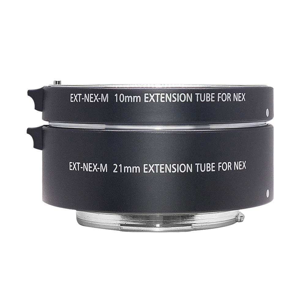 Macro Extension Tube for Sony E, Venidice EXT-NEX-M Auto Focus Lens Extension Tube Compatible with SONY E-mount Mirrorless Camera (Full Frame and APS-C), Metal, 10mm+21mm