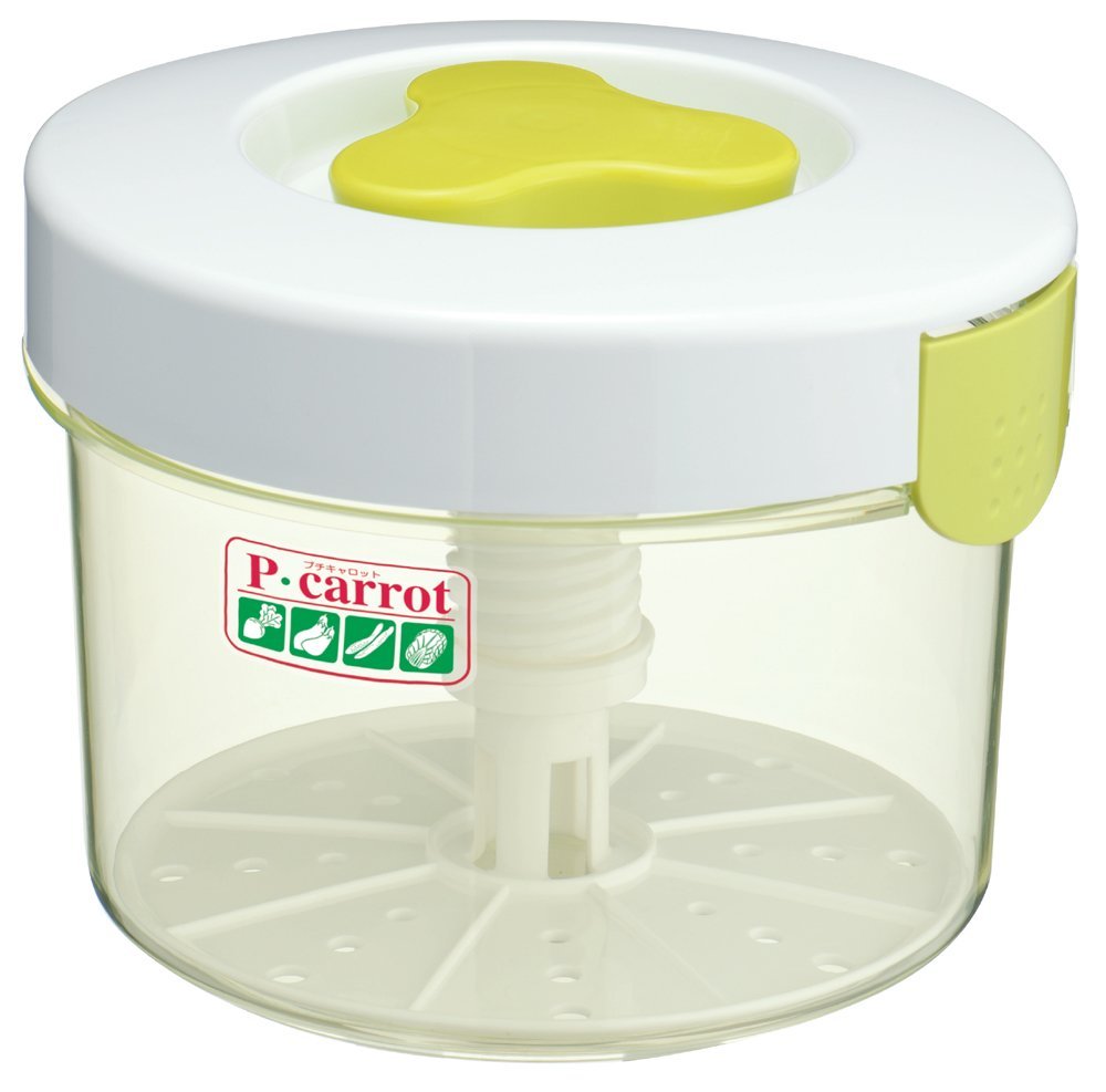 Photo 1 of JapanBargain, Japanese Pickle Press Container Plastic Tsukemono Pickle Maker Round Shape, Made in Japan, 3-Liter