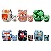 ALVABABY 6 Pack Cloth Diaper with 12 Inserts One Size Adjustable Washable Reusable Diaper Cover for Baby Girls and Boys