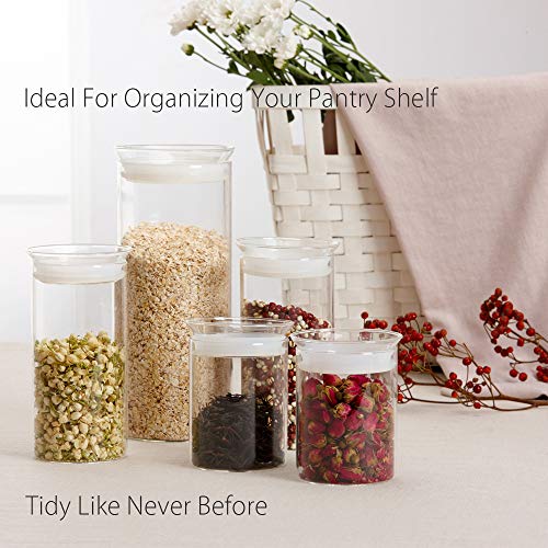 ZENS Glass Storage Jar with Glass Lid,Food Storage Container,Canisters