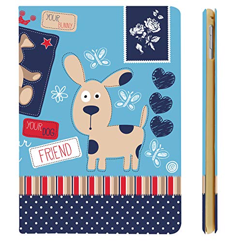 DuraSafe Cases for iPad PRO 11 Inch 1 Gen 2018 [ PRO 11 1st ] A1980 A1934 MU0T2HN/A MU0Y2HN/A Smart Auto Sleep Wake Slim Profile Adjustable Viewing Angle Stand Printed Flip Cover - Puppy Friend