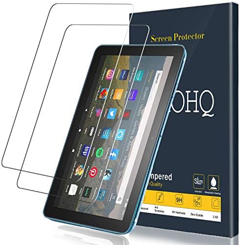 [2 Pack] QHOHQ Display screen Protector for New Fireplace HD 8/Fireplace HD 8 Plus/Fireplace HD 8 Children Pill 8 Inch (tenth Technology,2020 Launch),Tempered Glass Movie,9H Hardness-HD-No Bubbles-Anti-Fingerprint-Anti-Scratch