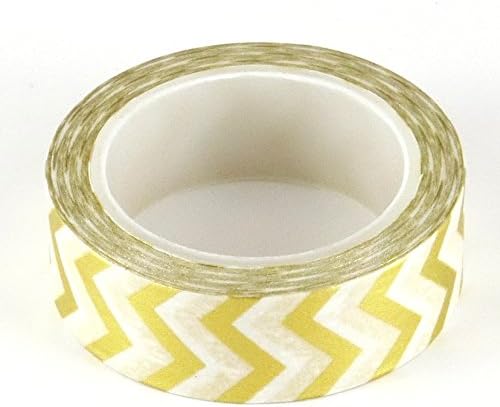 OfficeA Washi Masking Tape for Decoration Gold Line (Zig-Zag Stripe)