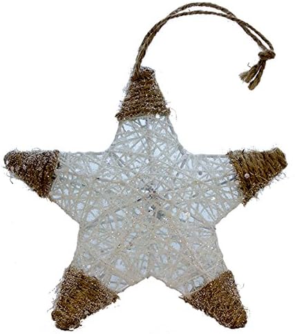 Addobbi Natalizi Juta.Set Da 6 Stelle Natalizie Bianche Con Punte In Juta 25 Cm Addobbi Per Albero Di Natale Amazon It Casa E Cucina
