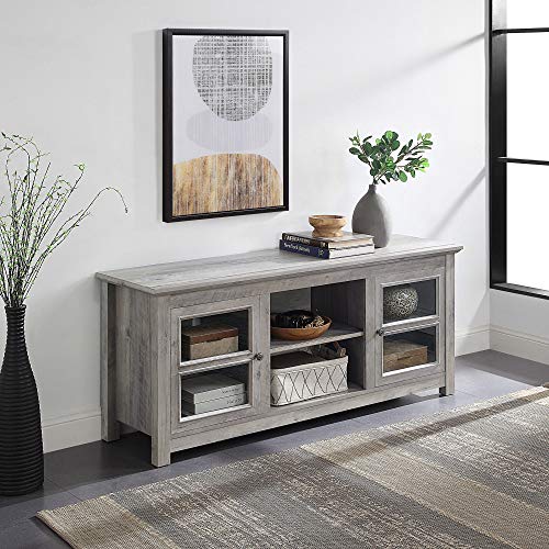 BELLEZE Modern 58 Inch Farmhouse Wood TV Stand & Media Entertainment