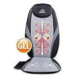 SNAILAX Shiatsu Back Massager with Heat - Gel Massage Nodes