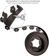 VOUNOT Lawn Edging 20m with 60 Pegs Brown 4mm Thick Flexible Border Kit view 5