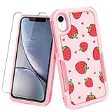 MZELQ Compatible with iPhone XR Case Strawberry