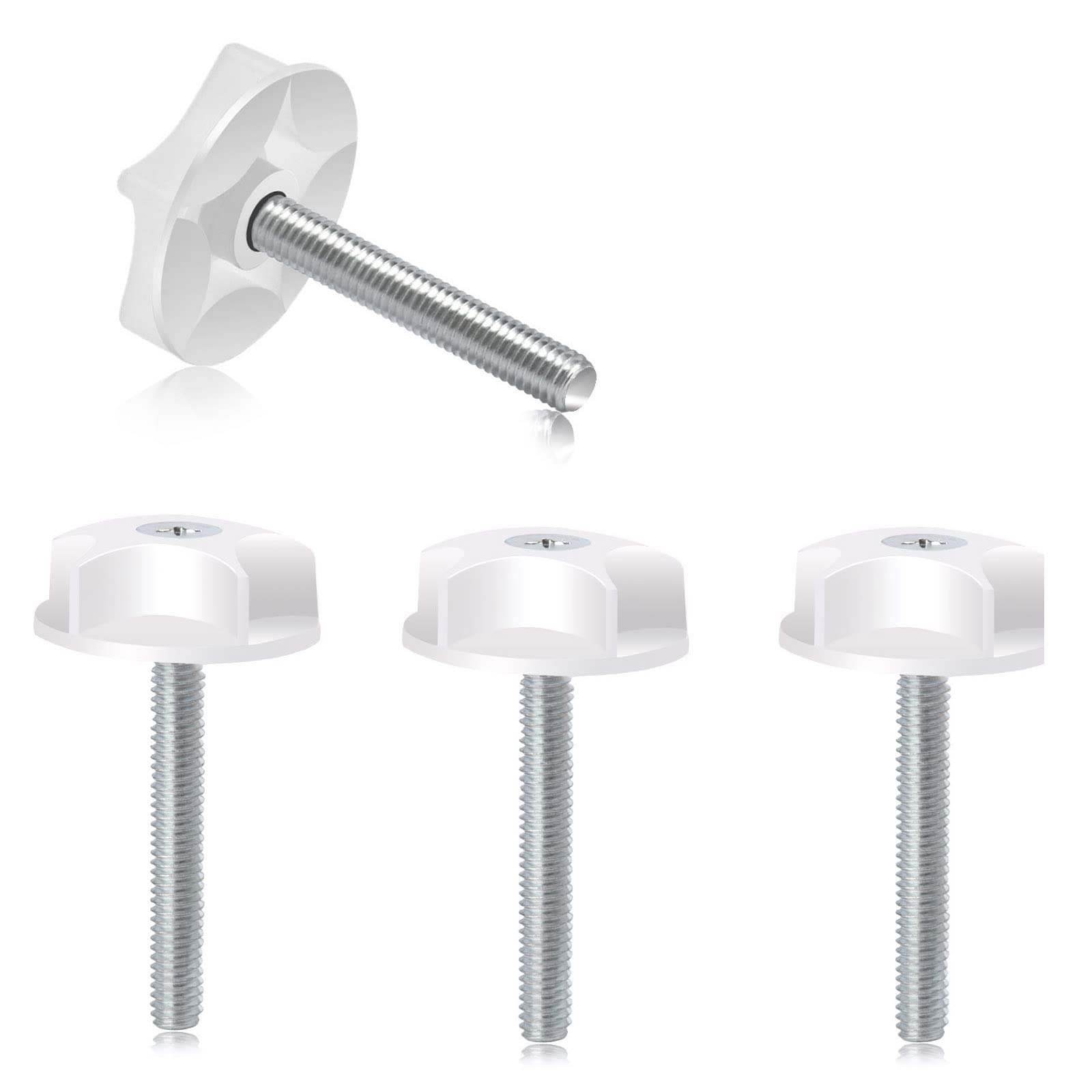 oumuik 4 Pack Headboard Screws with Washers -Headboard Fixings and Bolts 65 MM for Beds