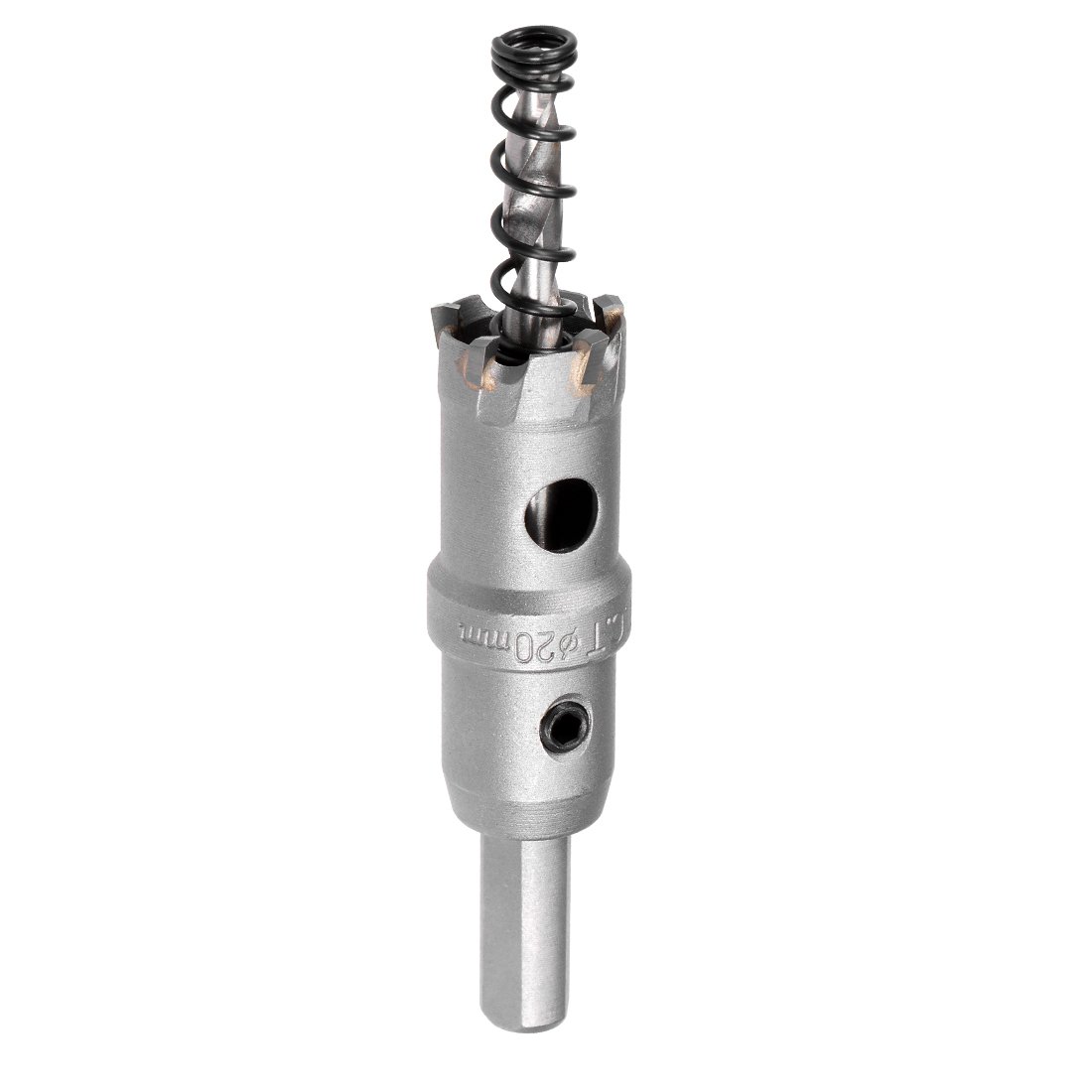 Sourcingmap Carbide Hole Saw Drill Bit, 20mm Hole Cutter for Stainless Steel Alloy Cast Iron Copper Metal Sheet, with Limit Step
