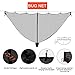LAZZO Camping Hammock | Bundle Includes Mosquito Net, Rain Fly, Tree Straps, Backpack | Weighs 4 Pounds, Perfect for Hammock Camping,Backpacking，Hiking | Lightweight Nylon Single & Double Hammock