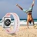 Haveda Sport Bands Compatible for Apple Watch 38mm/40mm, Soft Silicone Sport Strap Bands for Apple Watch, iWatch Series 4/3/2/1,Women Men Kids 38mm/40mm S/M White/Pink