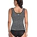 TELALEO Neoprene Sauna Waist Trainer Corset Vest for Weight Loss, Hot Sweat Slimming Vest for Women-Gray-2XL