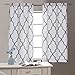 Moroccan Print Tier Curtains Kitchen Cafe Half Window Panels 1 Pair 26