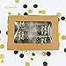 NICROLANDEE Black Gold Party Supplies - 4 Pack Black and Gold Heart Foil Dots Tissue Confetti Push Pop Sprinkle Confetti Poppers Cannon for Birthdays, Weddings, Graduation Decorations 2022