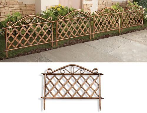 Lattice Look Garden Borders - Set Of 4, Model: , Home &amp; Garden Store