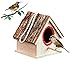 kathson Bird House for Outside Clearance Parakeet Nesting Box Wooden Houses Hanging Wood Breeding Outdoor Parrot Birdhouse Natural Aviary Cage Accessories for Lovebirds Cockatiel Finch Budgie Bluebird
