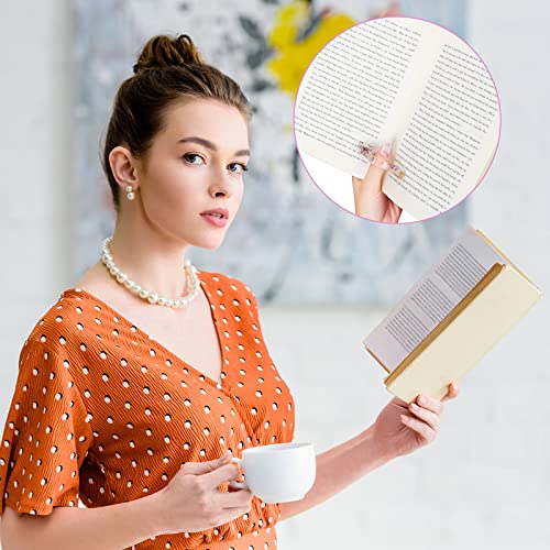 4 Pieces Dried Flower Resin Book Page Holder Thumb Book Page Holder