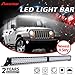 LED Light Bar, Autofeel 42 inch 15000LM 180W Three Color Modes Spot and Flood Beam Combo Lights Dual Row Off Road Fog & Driving Light Bars for Jeep Ford Trucks Boat (Warm White/Amber/White)