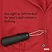OXO Good Grips Button Hook Dressing Aid Easily Buttons Dress Shirts, Sweaters or Dresses. Comfortable Built Up Handle for Arthritis, Neuropathy, Carpal Tunnel, Limited Dexterity, Parkinsons, Seniors