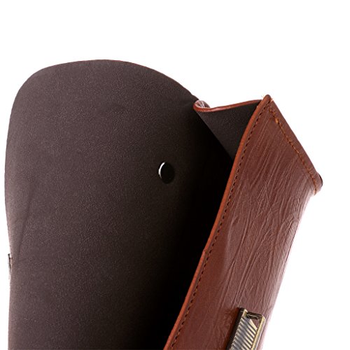 Faux Leather Vintage Cycling Handlebar Bag, 2 Strap Buckle Closure, Quick Release Clasp, Bicycle Rear Seat Brown Pouch Saddle Tail Wallet, Bike Saddlebags Purse - Thumbnail 4