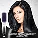 Hair Straightener Brush by And He is Done - Best 2 in 1 Ionic Hair Straightener Brush with Heat Resistant Glove Carrying Bag -Anti-scald, Anti-static, Adjustable Temperature - no More Damaged Hair