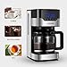 Aicook Coffee Maker, 10 Cup Programmable Coffee Machine with Coffee Pot, Drip Coffee Maker with Timer and Thermal Pot, Permanent Filter Coffee Maker, Black